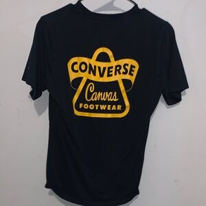 Converse Black Tee with Bold Yellow Graphic